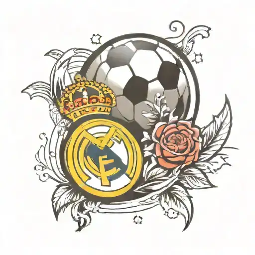 Real Madrid And Ball Football