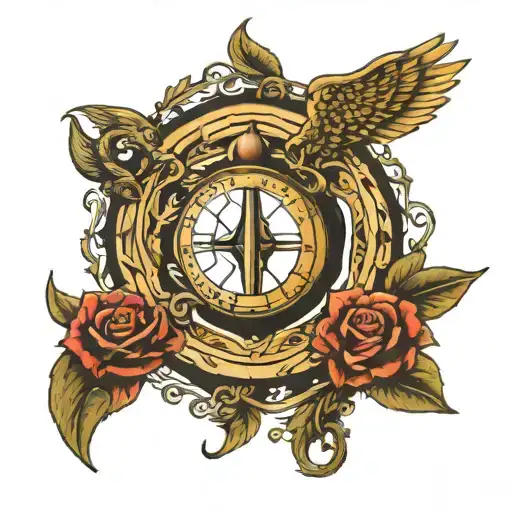 Ouroboros Encircling An Hourglass