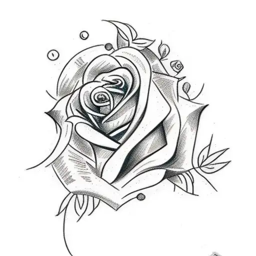 A Sketch-style Lion And Rose Bouquet