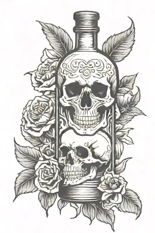 Bottle With A Skull