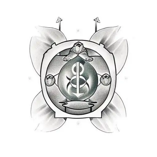 Cancer Symbol Inside A Turtle