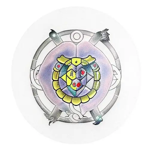 Cancer Zodiac Symbol Inside A Turtle