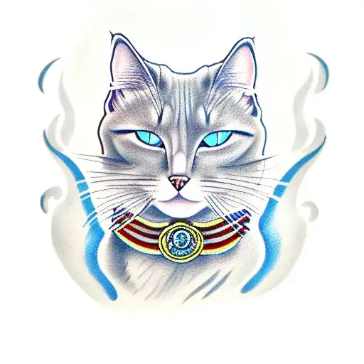 Gray Cat With Blue Eyes