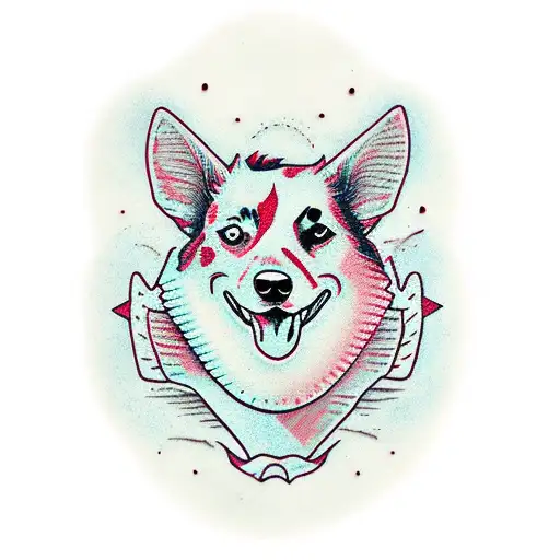 Cattle Dog Head With A Bat Body