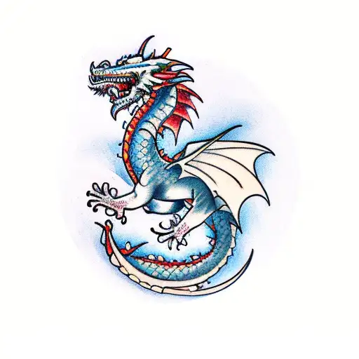 Two Dragons Breathing Fire