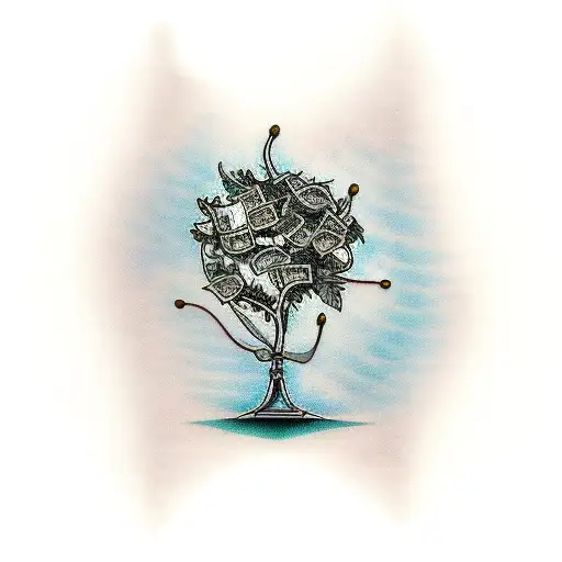 Money Tree With Cash