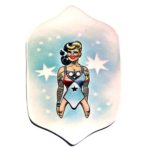Astronaut Pin Up Girl