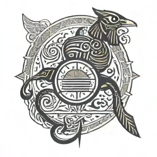 An Egyptian Hieroglyphic Inspired Design Incorporating Arabic Calligraphy