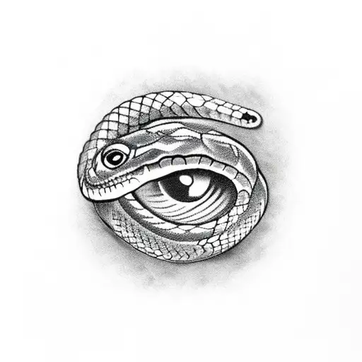 Snake Wrapping Around An Eye