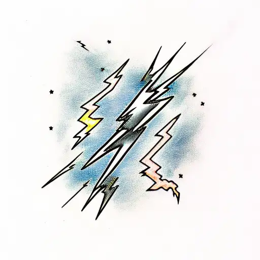 Lightning Surrounding A Sword