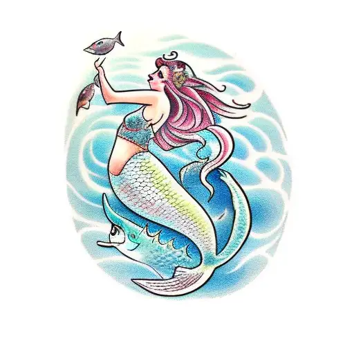 Mermaid And Fish