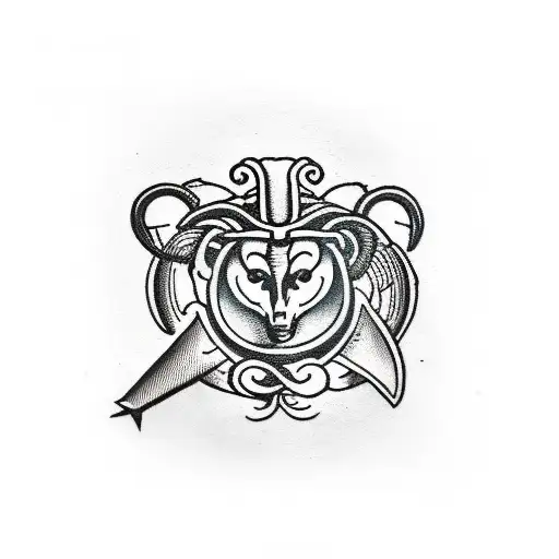 Aries Symbol With Karma Written