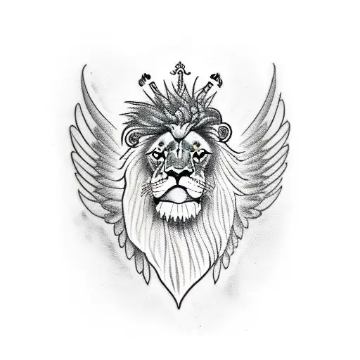 Cute Lion With Wings