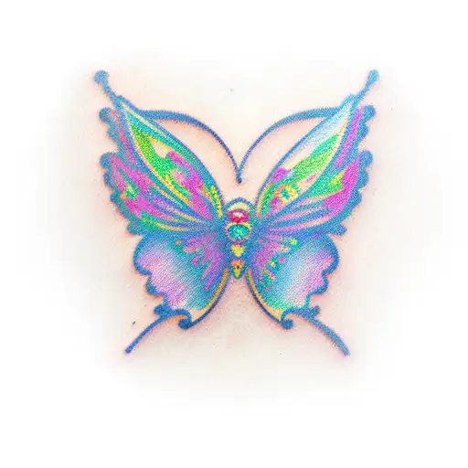 A Kawaii Butterfly Made Of Gemstones With A World Of Warcraft Gaming Controller