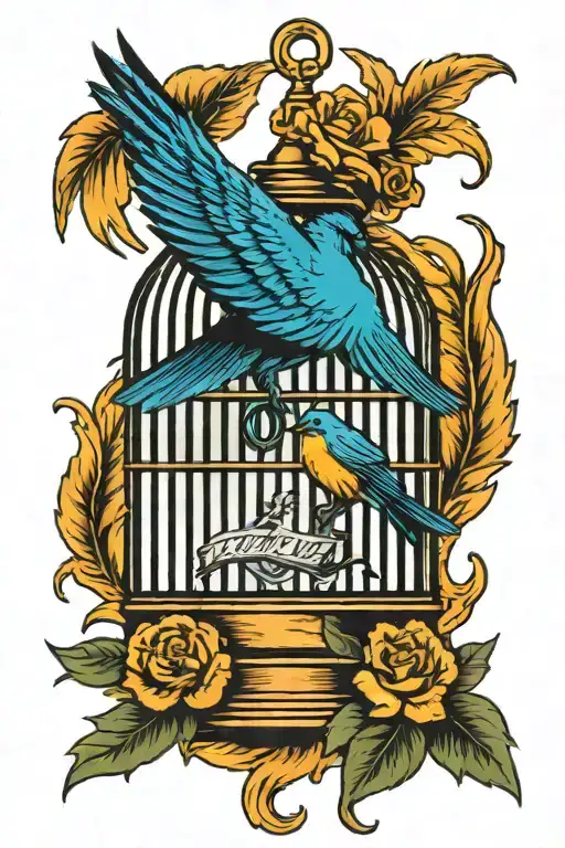 Bird Claws Rising From A Bird Cage