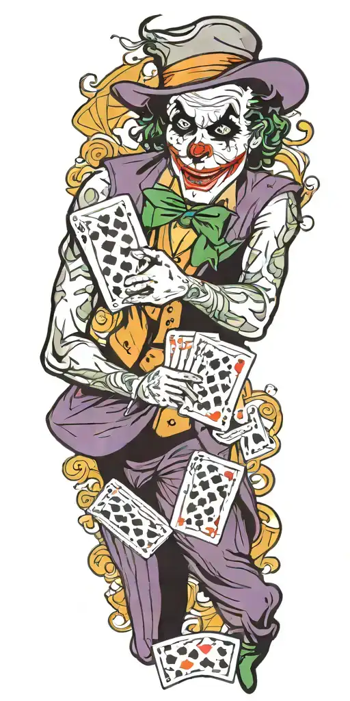 The Joker With Playing Cards
