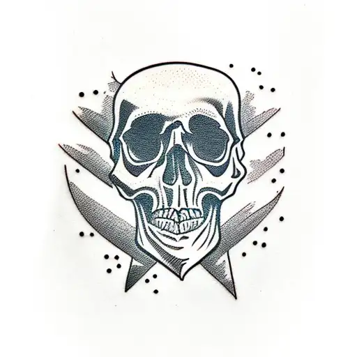 Skull Withering Hair And Bleeding Eyes