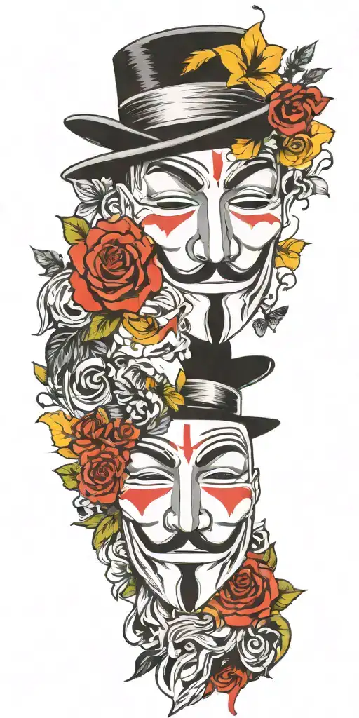 V For Vendetta With Rorschach Watchmen