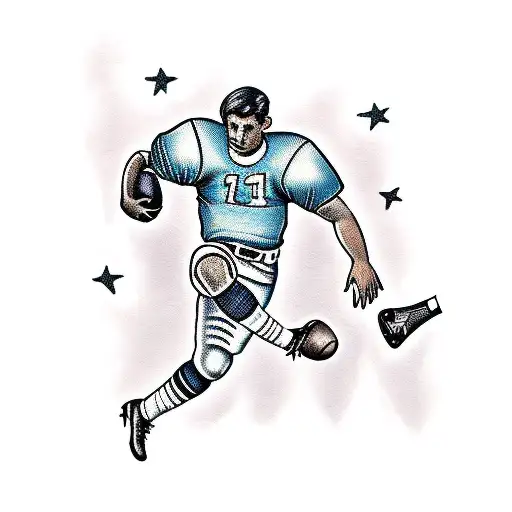 A Football Player Kicking A Beer Bottle