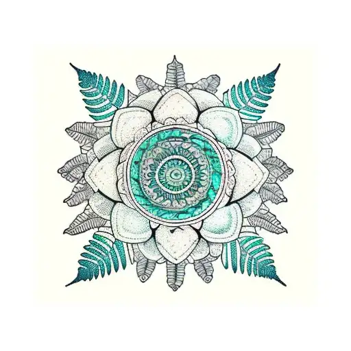 Fern Tree With Mandala Design