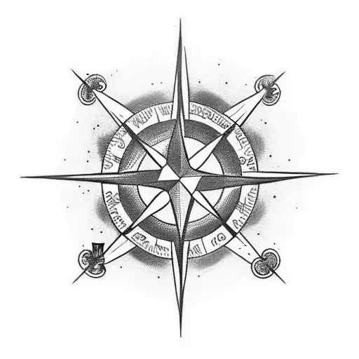 Black And White Compass