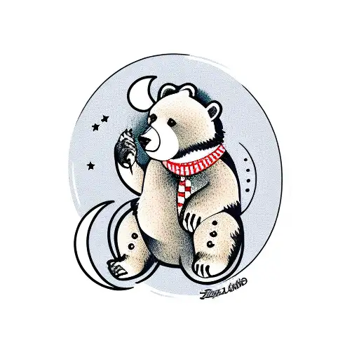 Bear Holding Moon