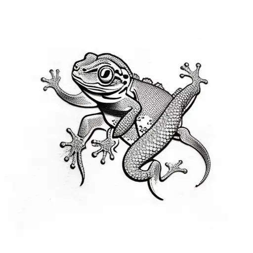 Gecko Black White