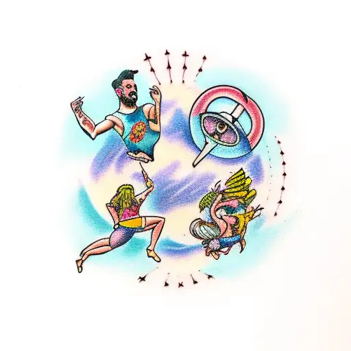 Summer 8 Dancing Friends In A Circle