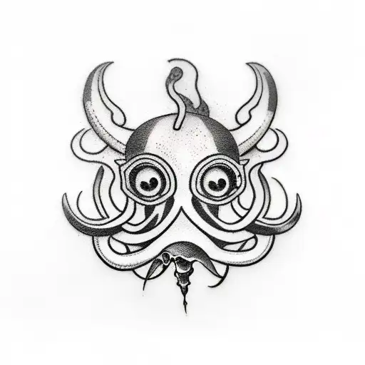 Black And Grey Squid