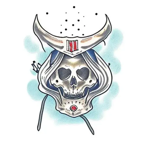 Skeloton Hiker With A Backpack On And They Are On A Mountain