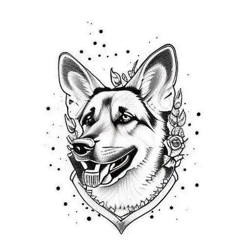 German Sheperd Angry