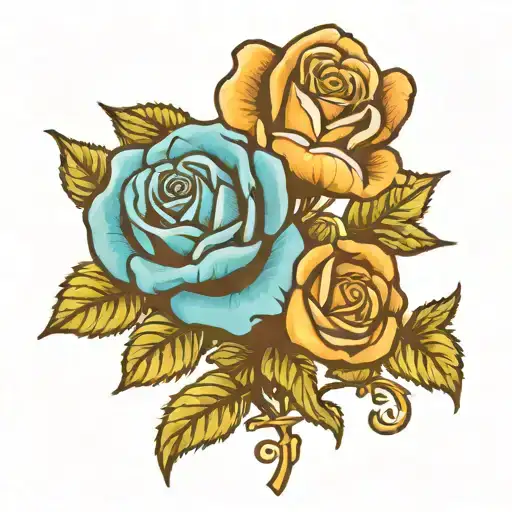 Blue Rose Bush That Says Jazmyn Pry