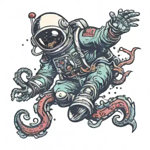 Dead Astronaut Attacked By Tentacles