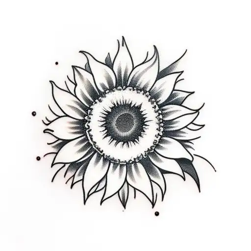 Full Sunflower Melting And Blooming