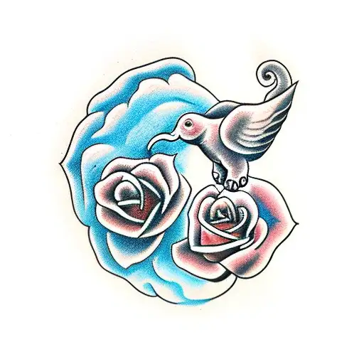 Elephant Dove Rose Mother