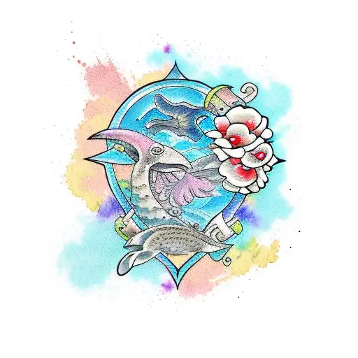 Water Color Ohana Style Undervwater