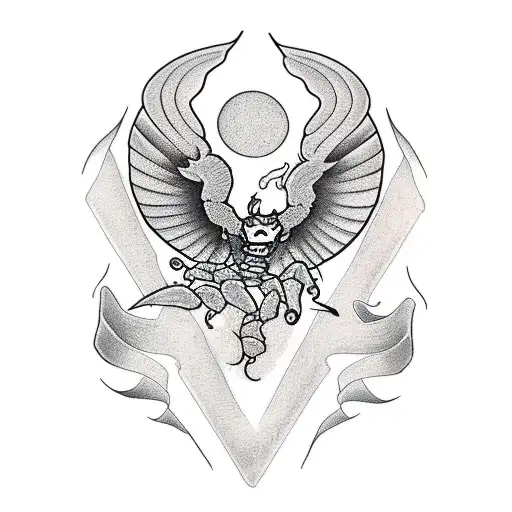 Scorpio Glyph With Mockingbird