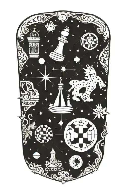 An Intricate Geometric Design Inspired By The Constellations And Chess Board