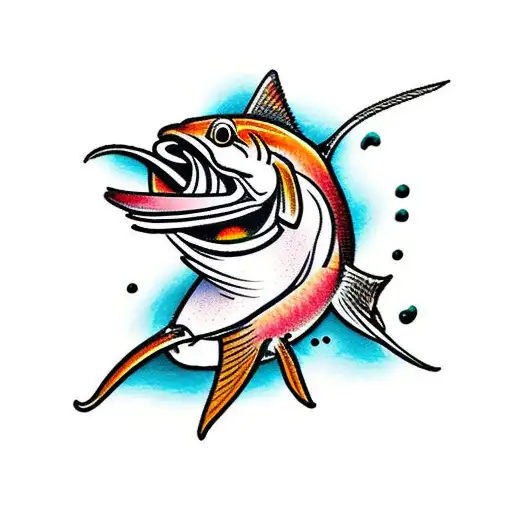 Cowboy Riding A Cutthroat Trout