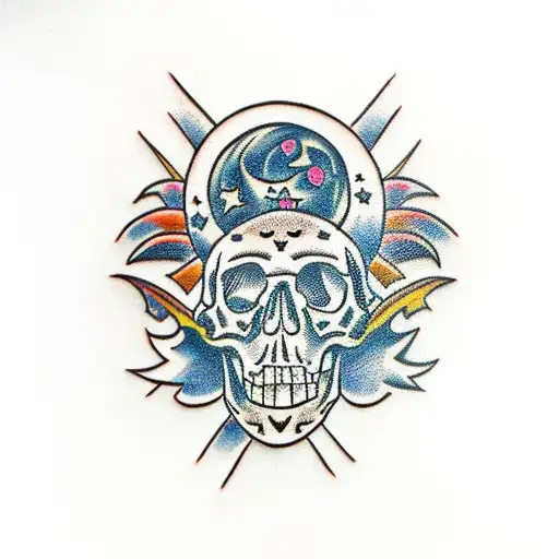 Mibble Moon With Skull