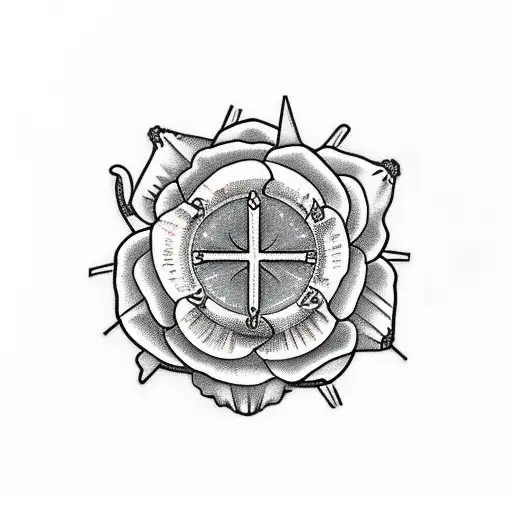 Christian Cross With Have You Not Read For It Is Written With Anemone Flowers And Spiknard Flowers