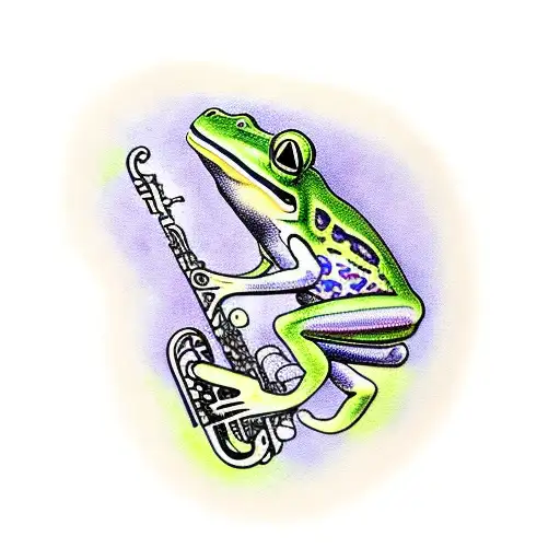 A Frog Playing The Saxophone