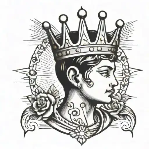 Statue Of A Boy With A Crown