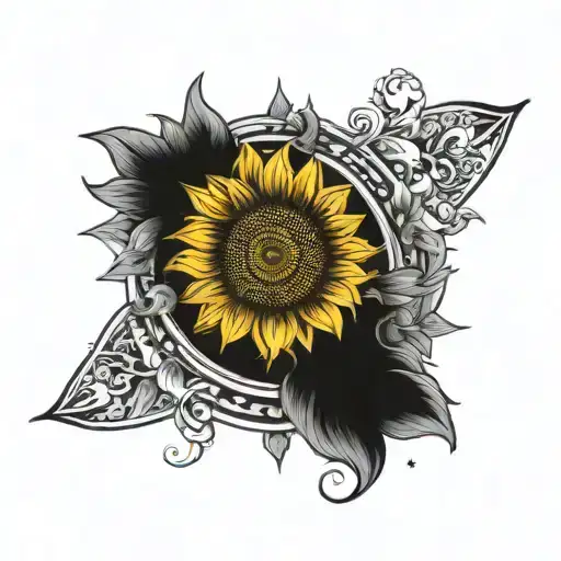 Half Compass Half Sunflower