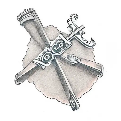 Christian Cross With Knife