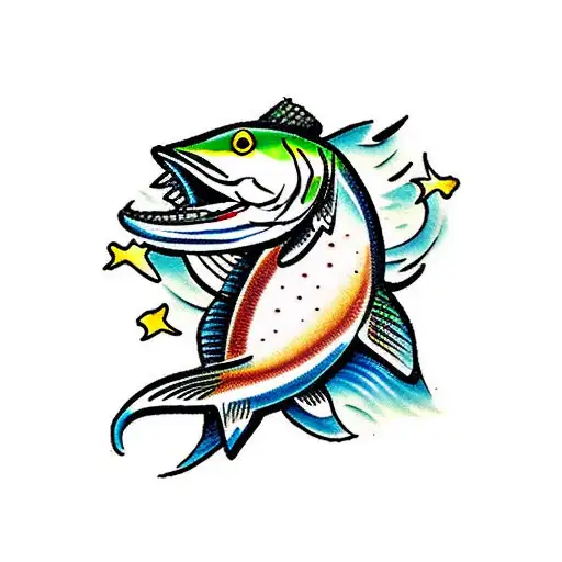 Cowboy Riding A Trout