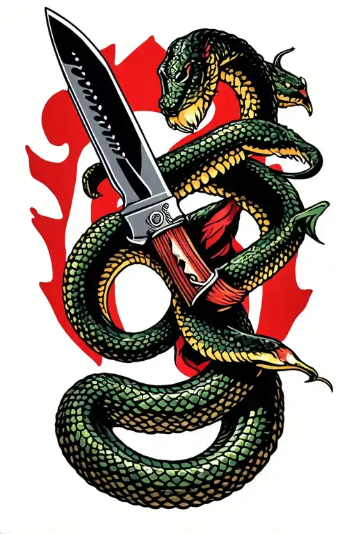 Knife And Snake Gothic