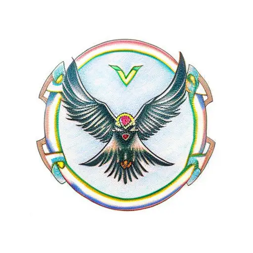 Celtic And Viking Knot Flying Raven