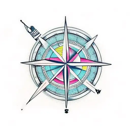 Father And Daughter In A Compass