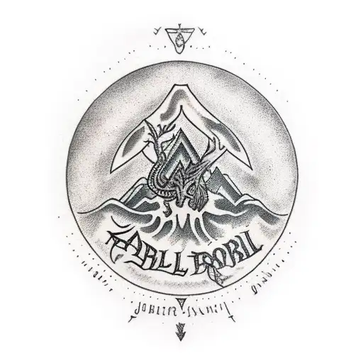 Anduril With Tree Of Gondor Behind It